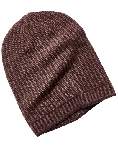 Portolano Reversible Wool & Angora-blend Boyfriend Hat In Brown