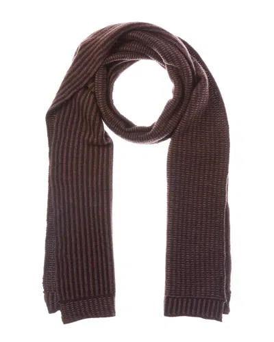 Portolano Reversible Wool-blend Scarf In Multi