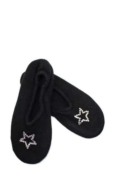 Portolano Rhinestone Star Slipper In Black