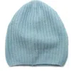 Portolano Rib Knit Cashmere Beanie In Blue
