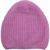 Portolano Rib Knit Cashmere Beanie In Bryant Pink