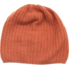 Portolano Rib Knit Cashmere Beanie In Orange