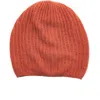 Portolano Rib Knit Cashmere Beanie In Burgundy