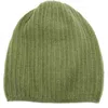 Portolano Rib Knit Cashmere Beanie In Martini Olive