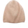 Portolano Rib Knit Cashmere Beanie In Neutral