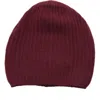 Portolano Rib Knit Cashmere Beanie In Rum