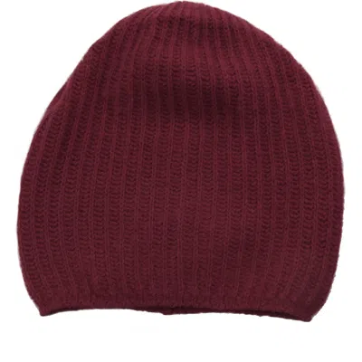 Portolano Rib Knit Cashmere Beanie In Rum