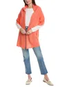 Portolano Wrap In Rib Stitch In Orange