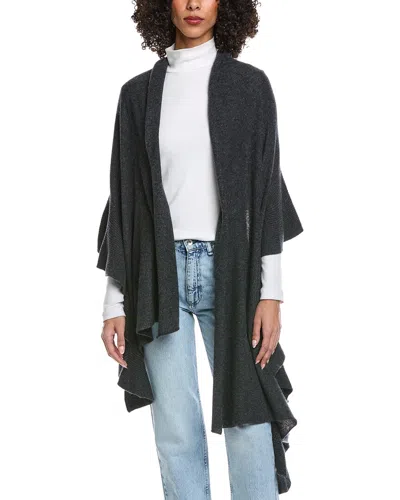 Portolano Ribbed Cashmere Wrap In Gray