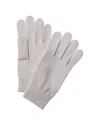 Portolano Ribbed Cuff Wool Gloves In Grey