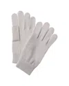 Portolano Ribbed Cuff Wool Gloves In Grey