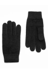 Portolano Ribbed Merino Wool Gloves In Gray
