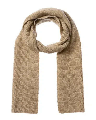 Portolano Ribbed Wool & Cashmere-blend Scarf In Brown