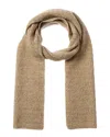 Portolano Ribbed Wool & Cashmere-blend Scarf In Brown