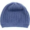 Portolano Rickrack Stitch Wool Blend Beanie In Blue