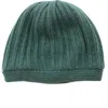 Portolano Rickrack Stitch Wool Blend Beanie In Green