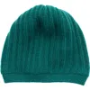 Portolano Rickrack Stitch Wool Blend Beanie In Green