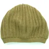 Portolano Rickrack Stitch Wool Blend Beanie In Green