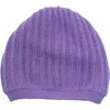Portolano Rickrack Stitch Wool Blend Beanie In Purple