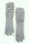 Portolano Rouched Gloves In Gray
