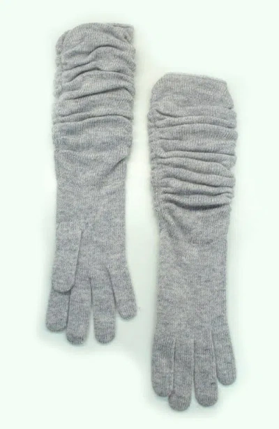Portolano Rouched Gloves In Gray