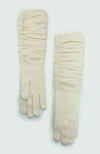 Portolano Rouched Gloves In White