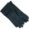 Portolano Ruched Gloves In Blue