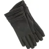 Portolano Ruched Gloves In Gray