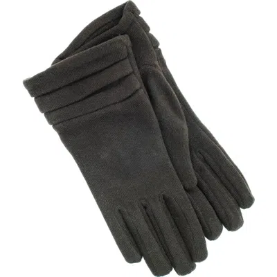 Portolano Ruched Gloves In Gray