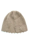 Portolano Scalloped Edge Beanie In Gray