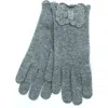 Portolano Scalloped Edge Knit Gloves In Blue