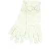 Portolano Scalloped Edge Knit Gloves In White