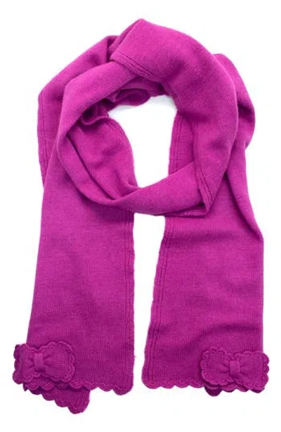 Portolano Scalloped Edge Scarf In Purple