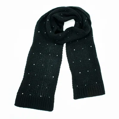 Portolano Scarf With Sequins In Black