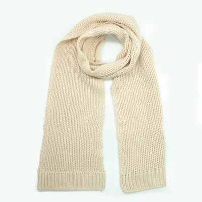 Portolano Scarf With Sequins In White