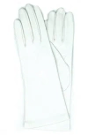 Portolano Silk Lined Leather Gloves In White