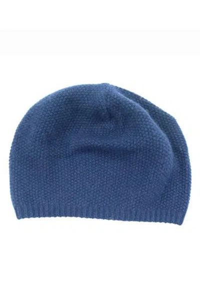 Portolano Slouchy Cashmere Beanie In Blue
