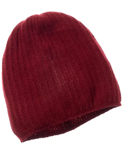 Portolano Slouchy Cashmere Hat In Red