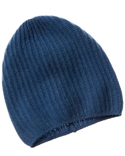Portolano Slouchy Cashmere Hat In Blue