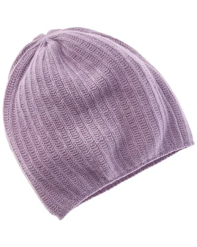 Portolano Slouchy Cashmere Hat In Purple