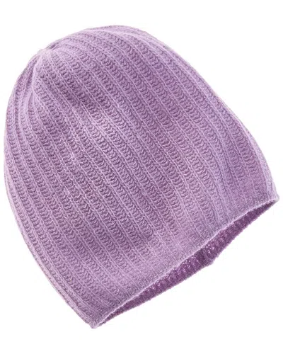 Portolano Slouchy Cashmere Hat In Purple