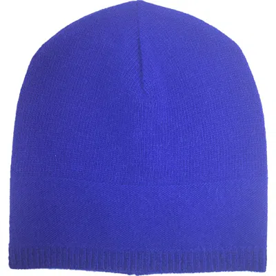 Portolano Slouchy Cashmere Knit Beanie In Blue