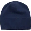 Portolano Slouchy Cashmere Knit Beanie In Classic Navy