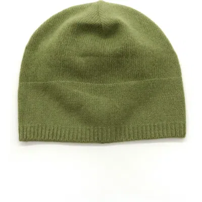 Portolano Slouchy Cashmere Knit Beanie In Green
