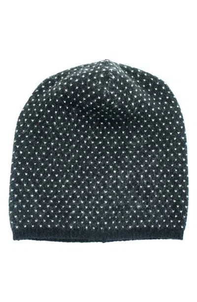 Portolano Slouchy Patterned Cashmere Beanie