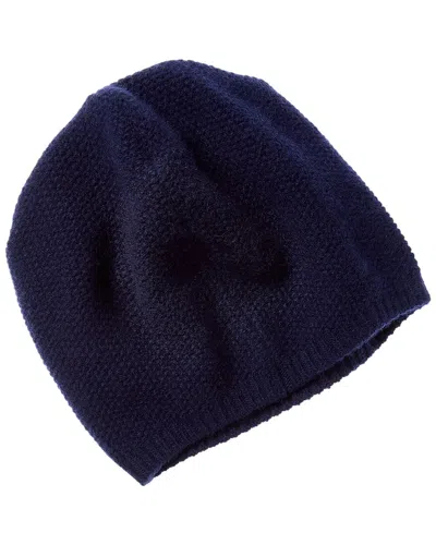 Portolano Slouchy Stitched Cashmere Beanie In Brown