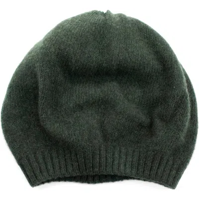Portolano Solid Cashmere Beret In Green