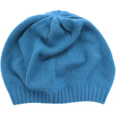 Portolano Solid Cashmere Beret In Blue
