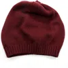 Portolano Solid Cashmere Beret In Red