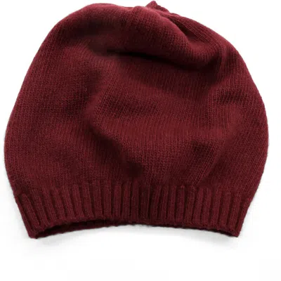 Portolano Solid Cashmere Beret In Red